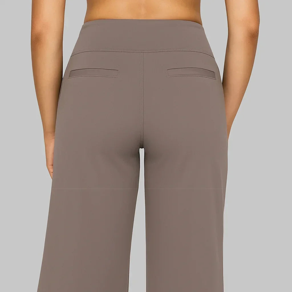 Beige stretch trousers - Lana Fiorelli