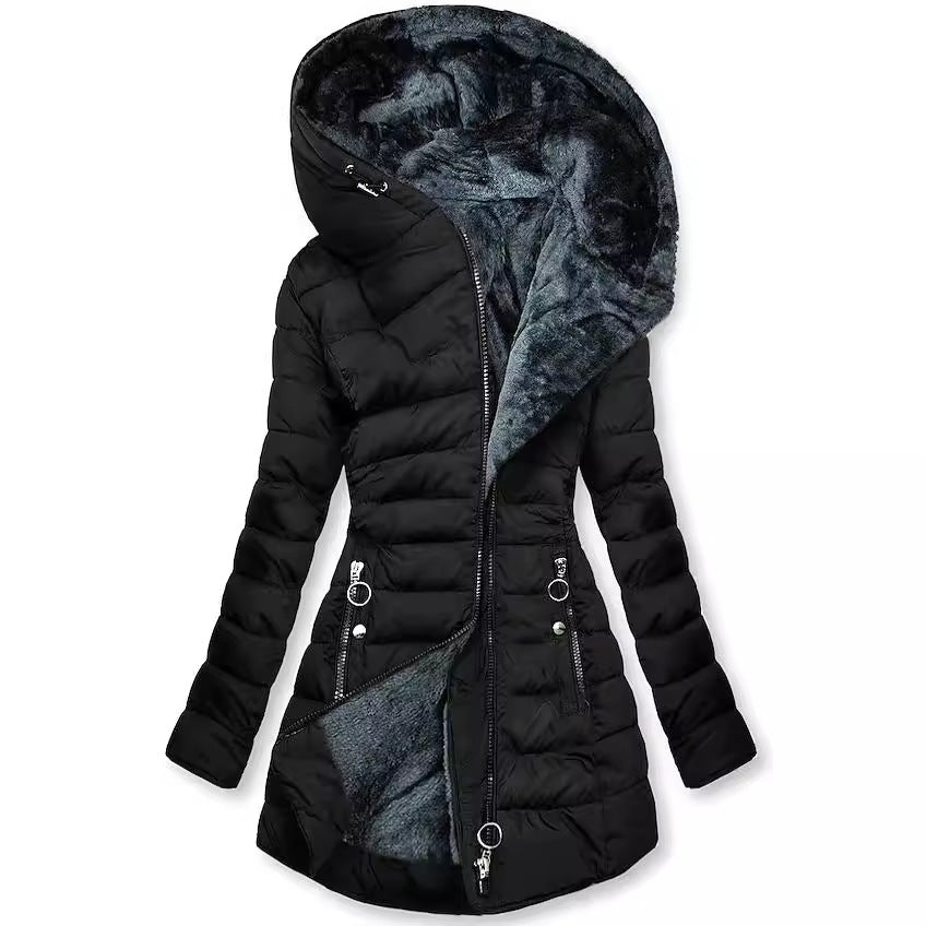 Black hooded puffer coat - Lana Fiorelli