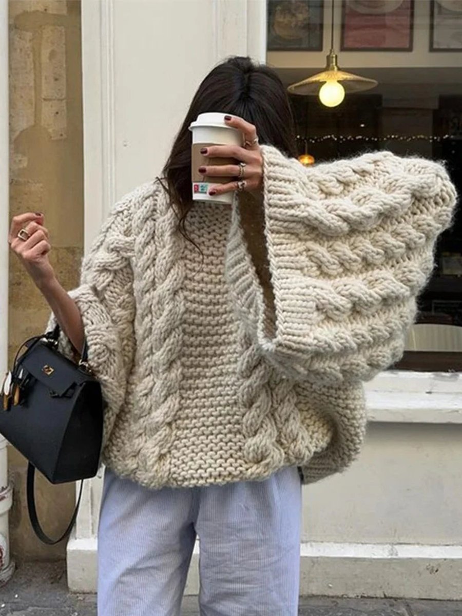 White cable cardigan - Lana Fiorelli