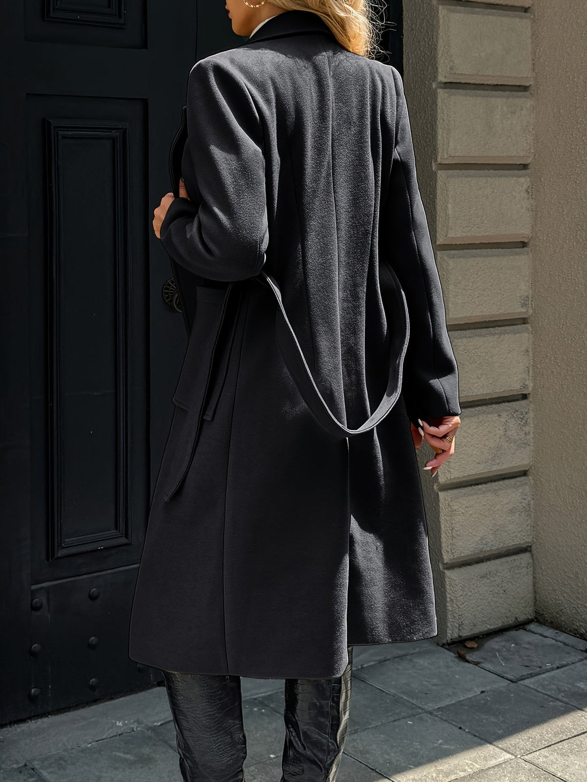 Women's belted long coat - Lana Fiorelli