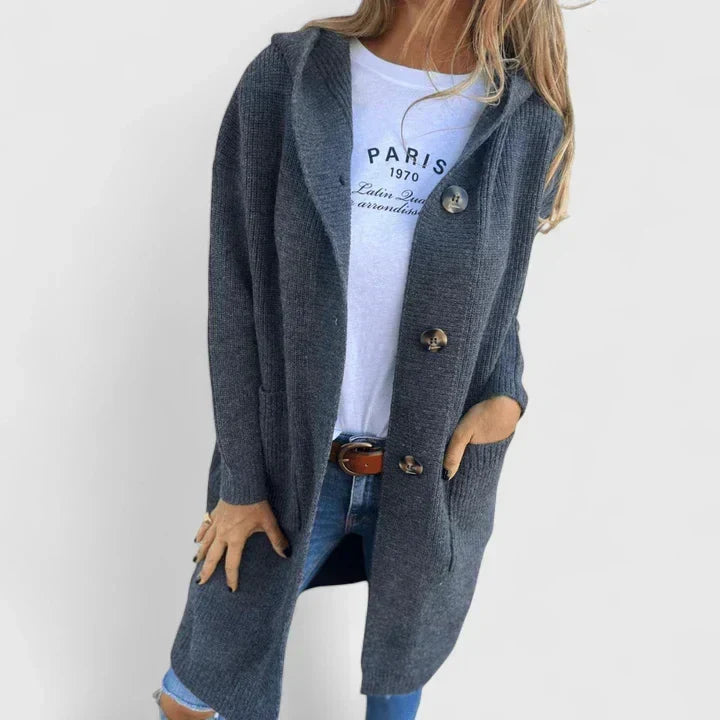 Women's hooded long cardigan - Lana Fiorelli