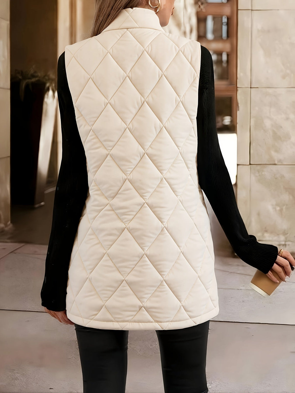 Women's rhombus quilted gilet - Lana Fiorelli