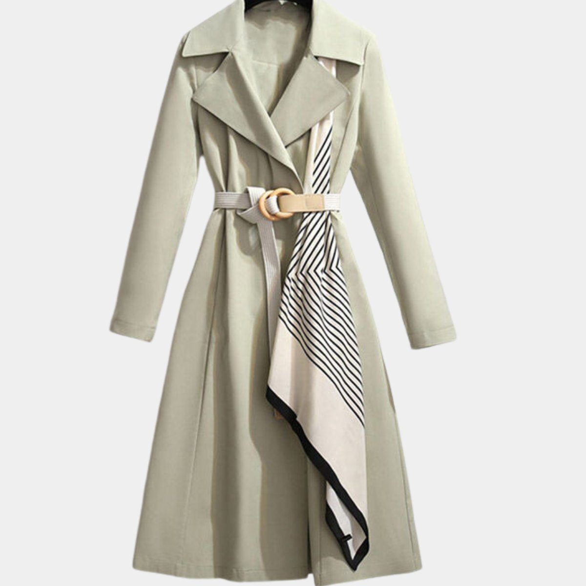 Green belted trench coat - Lana Fiorelli