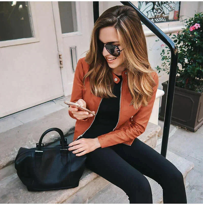 Women's faux leather jacket - Lana Fiorelli