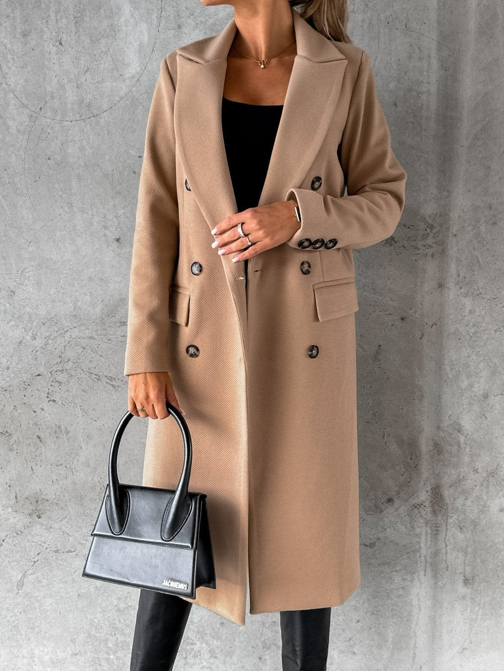 Khaki winter coat - Lana Fiorelli