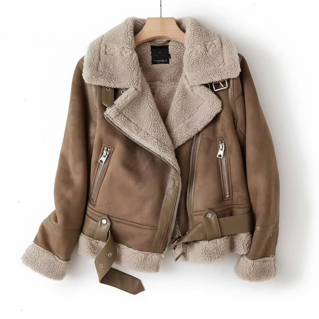 Dark Brown aviator jacket - Lana Fiorelli