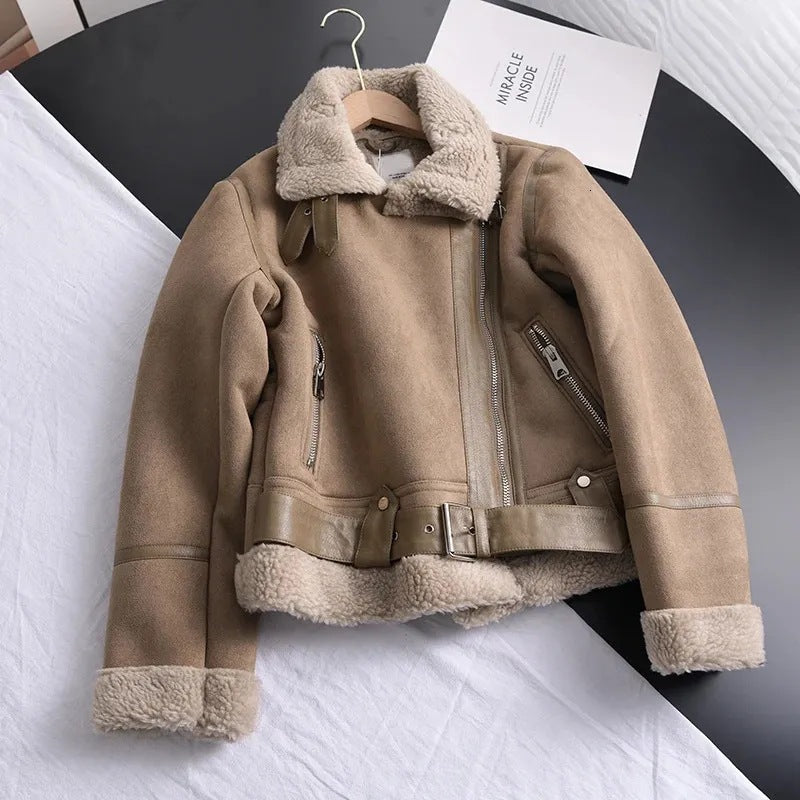 Dark Brown aviator jacket - Lana Fiorelli