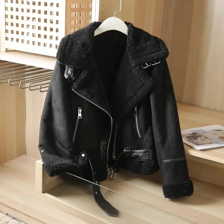 Black aviator jacket - Lana Fiorelli