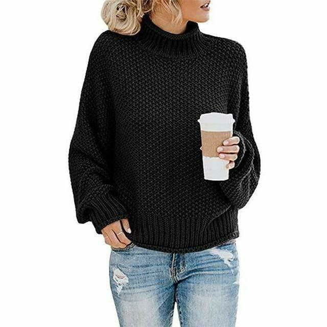 Black turtleneck sweater - Lana Fiorelli