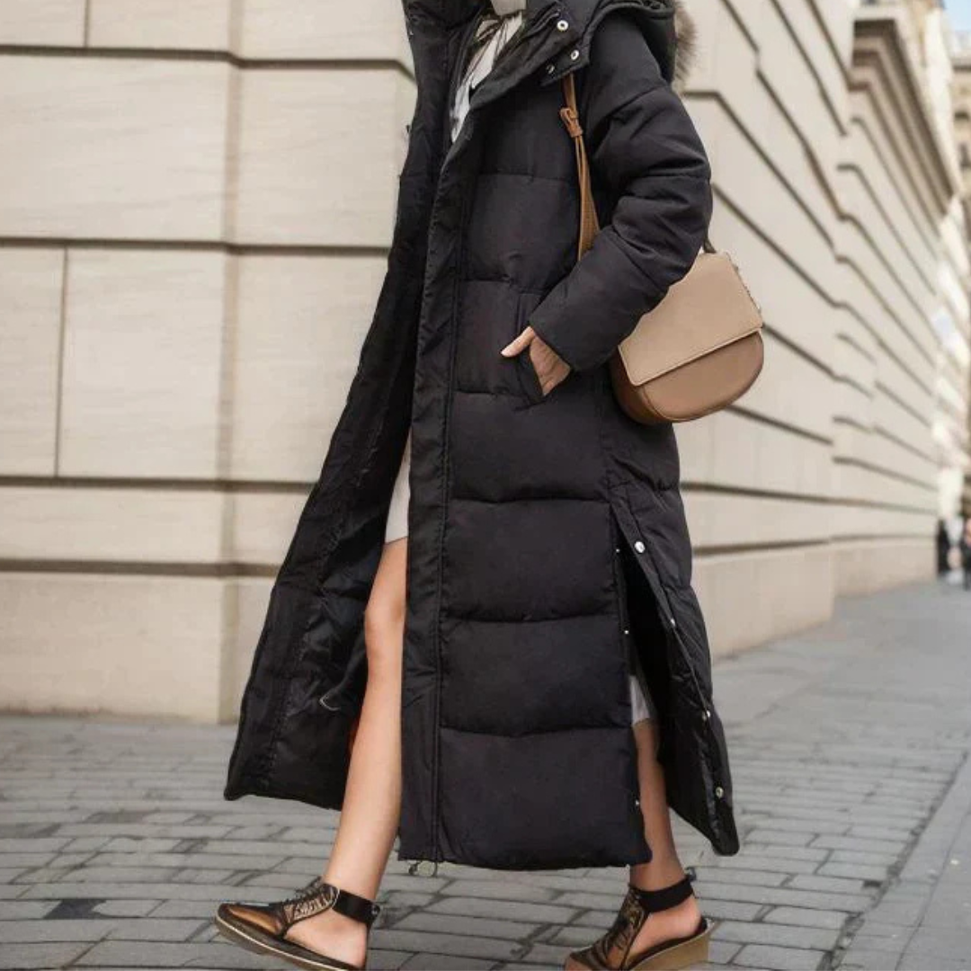 Women's long hooded puffer coat - Lana Fiorelli