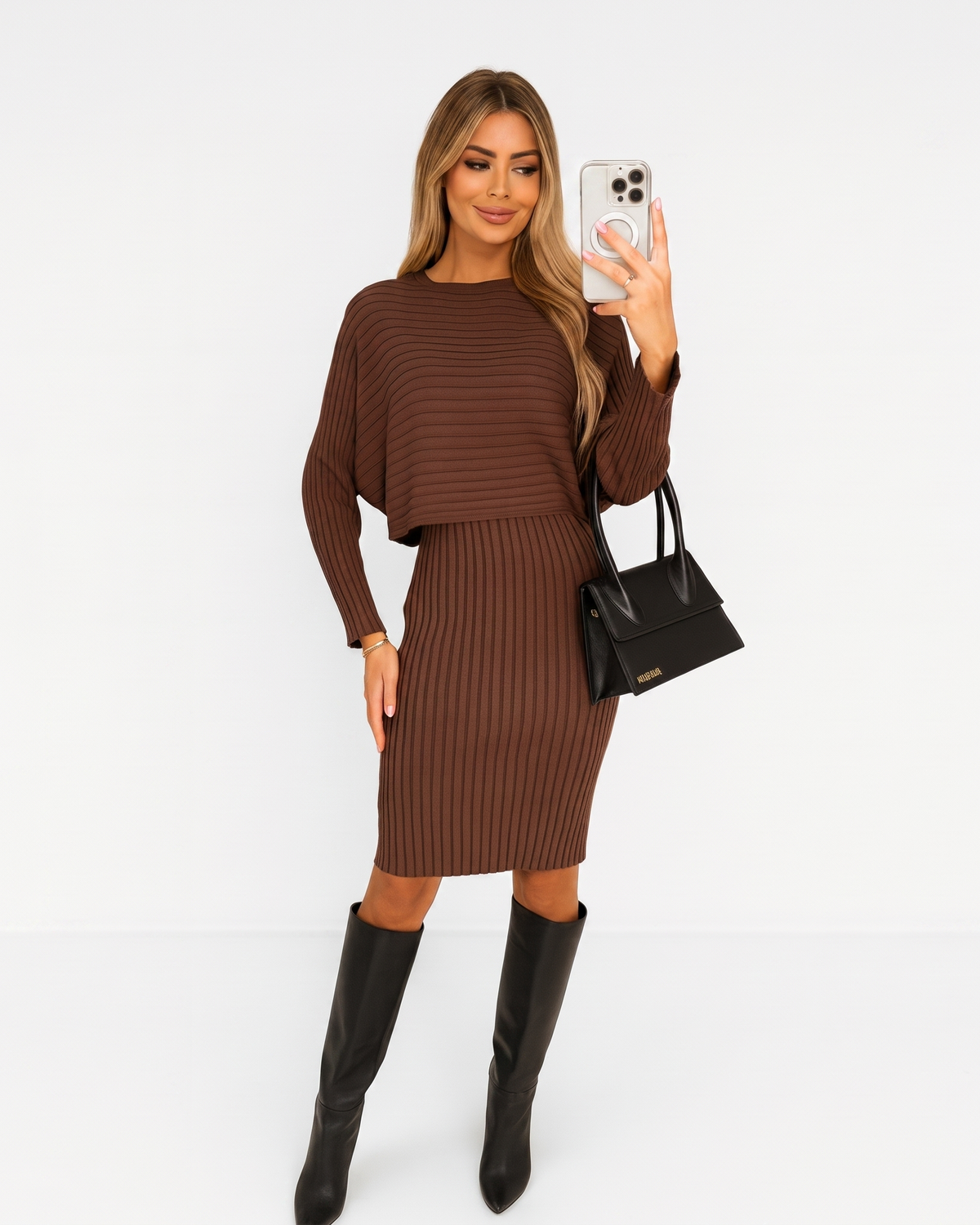 Brown Two-Piece Set - Lana Fiorelli