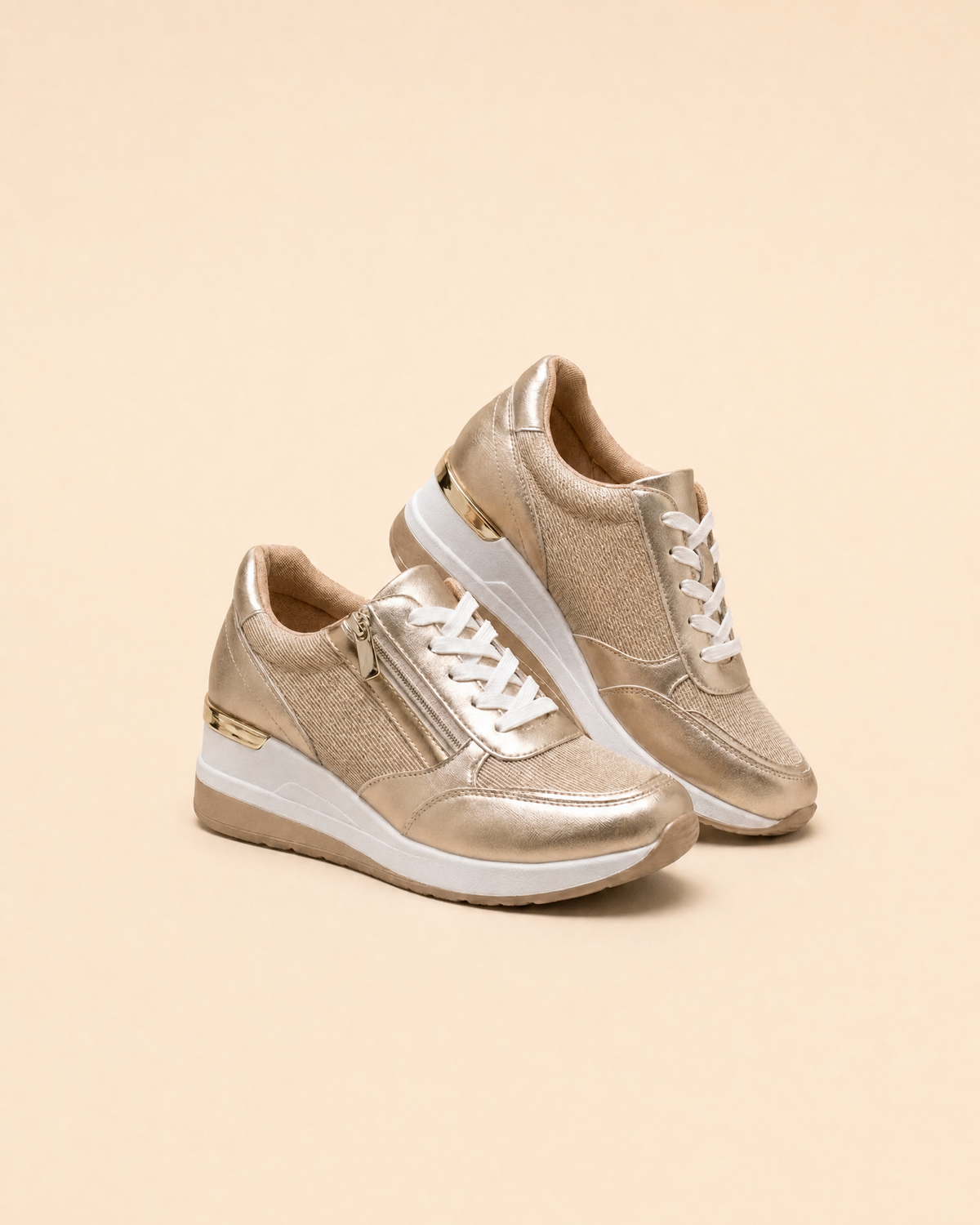 Kaia | Sneakers Donna Metallizzate con Lacci