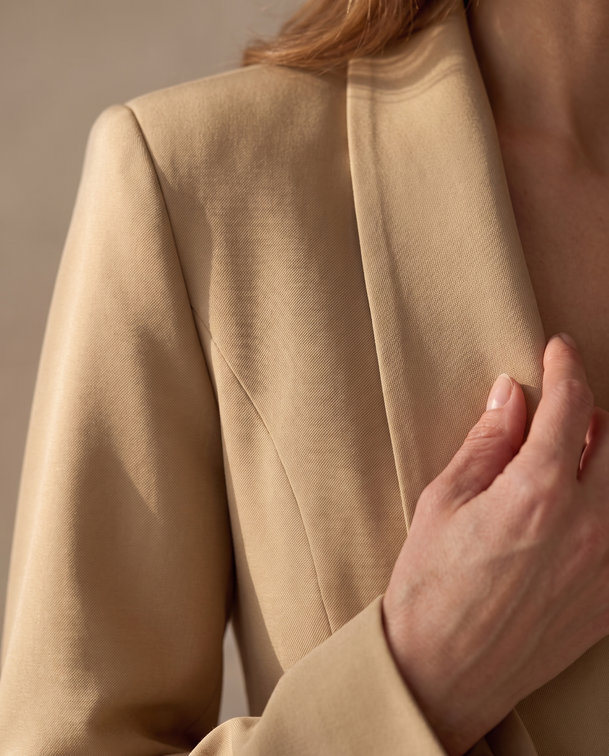Beige Suit Set - fabric detail - Lana Fiorelli