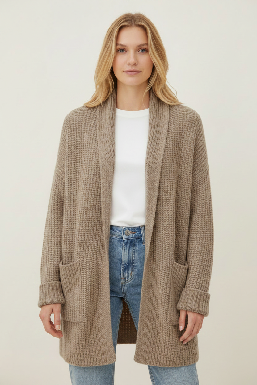 Sand long cardigan - Lana Fiorelli