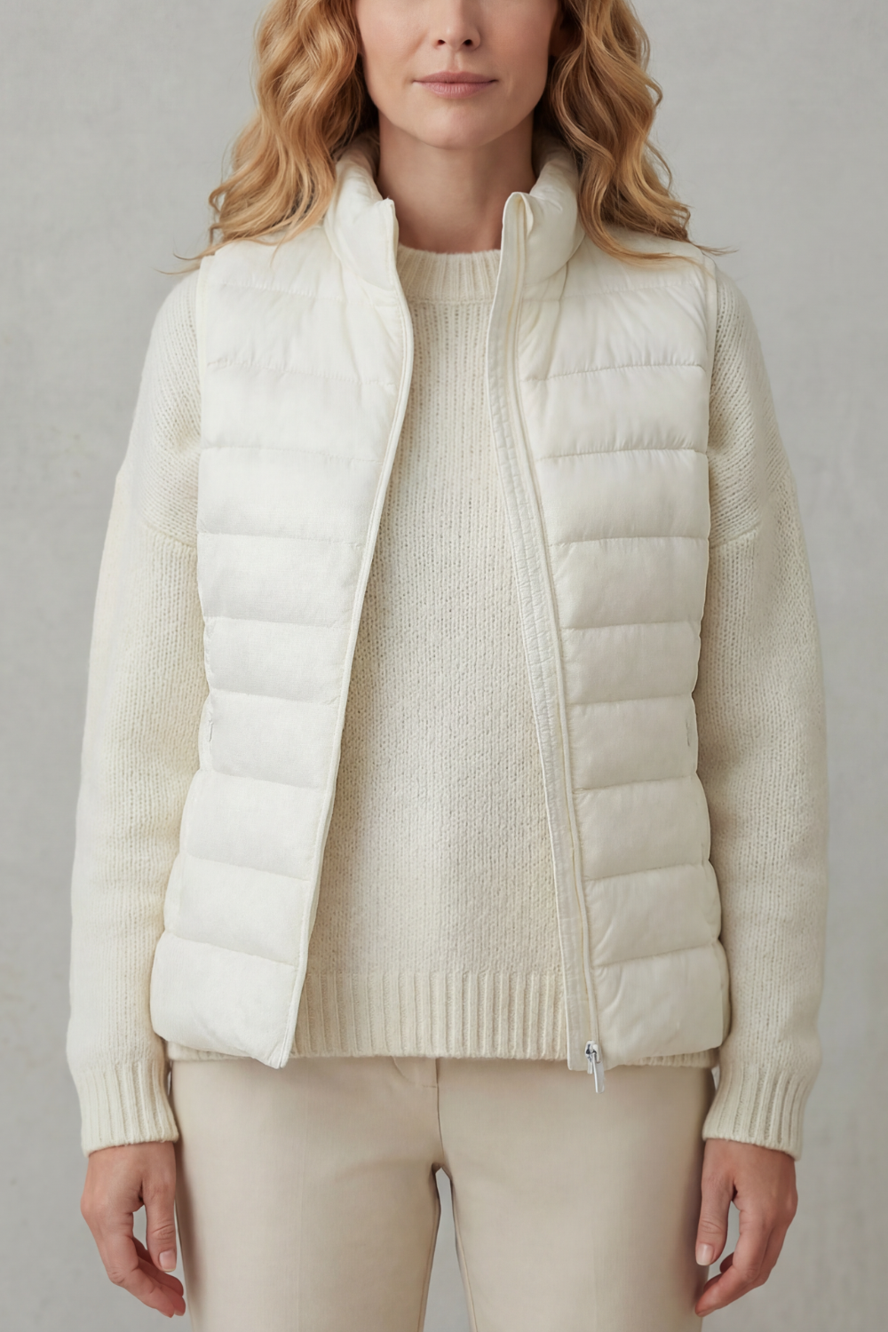 White puffer gilet - Lana Fiorelli
