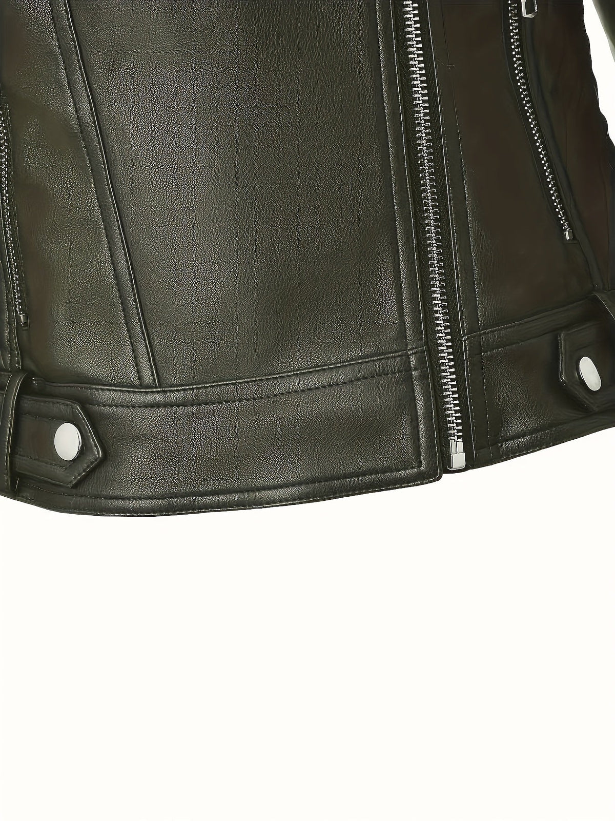 Green faux leather biker jacket - Lana Fiorelli