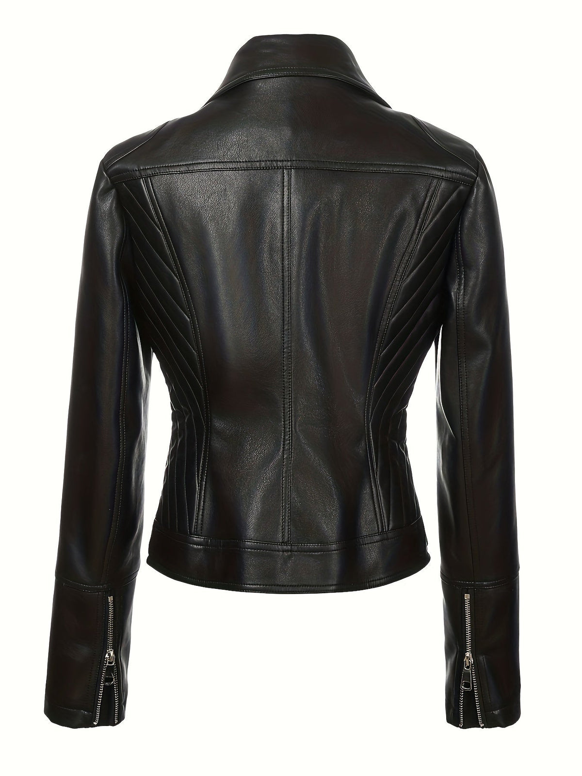 Black faux leather biker jacket - Lana Fiorelli