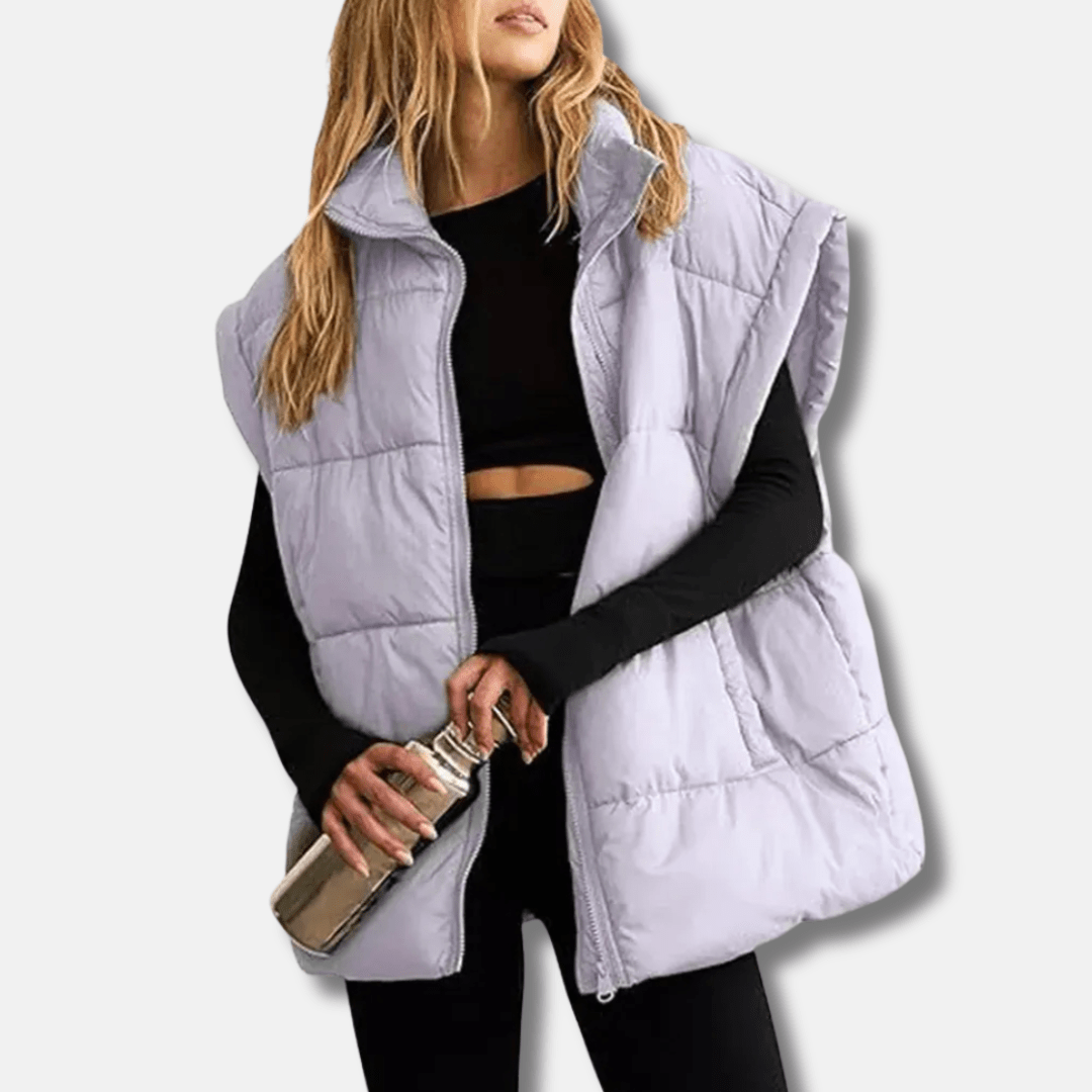 Purple insulated quilted gilet - Lana Fiorelli