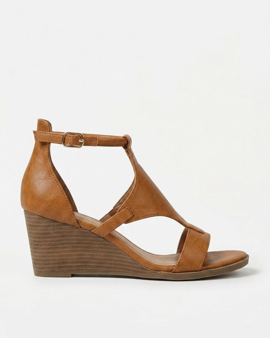 Brown Wedge Sandals - Lana Fiorelli