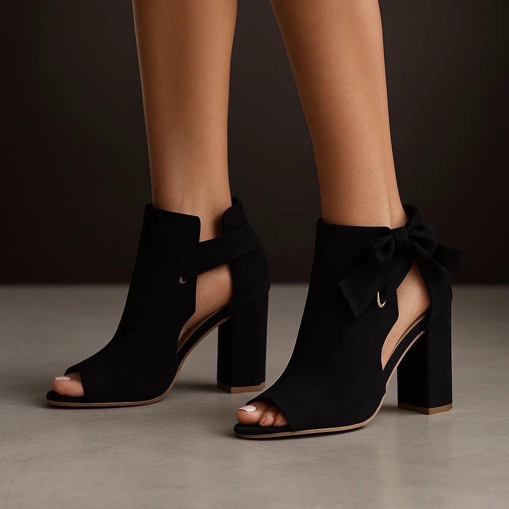 Red peep toe block heels - Lana Fiorelli