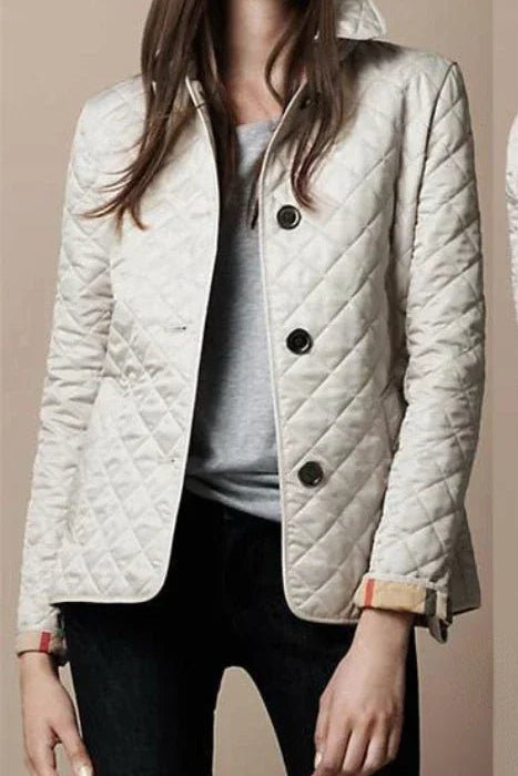 White quilted buttoned jacket - Lana Fiorelli