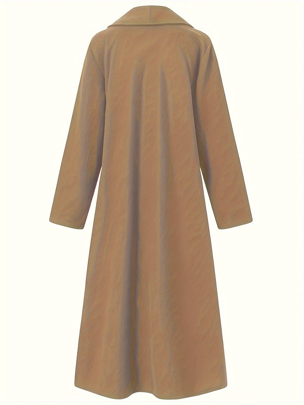 Dark Brown maxi open front coat - Lana Fiorelli