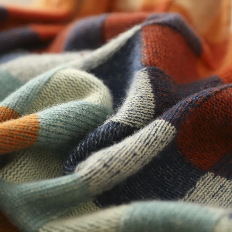 Multicolour colourblock check sweater - Lana Fiorelli