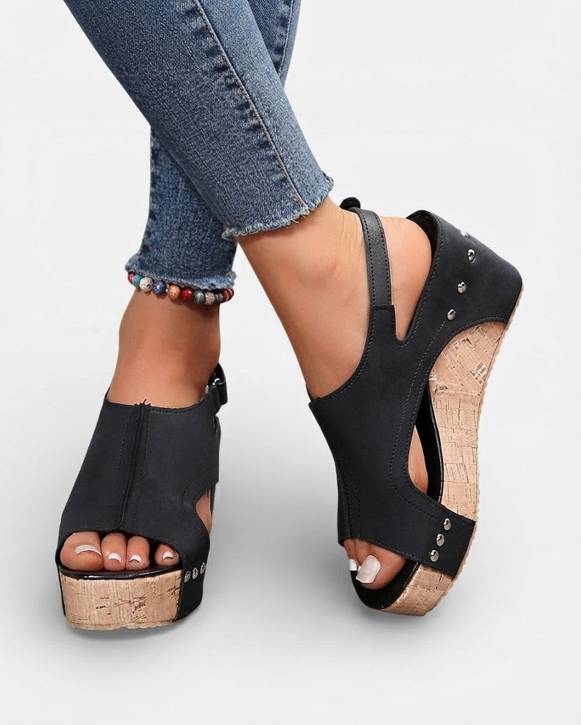 Agnese | Sandali Donna con Zeppa Plateau