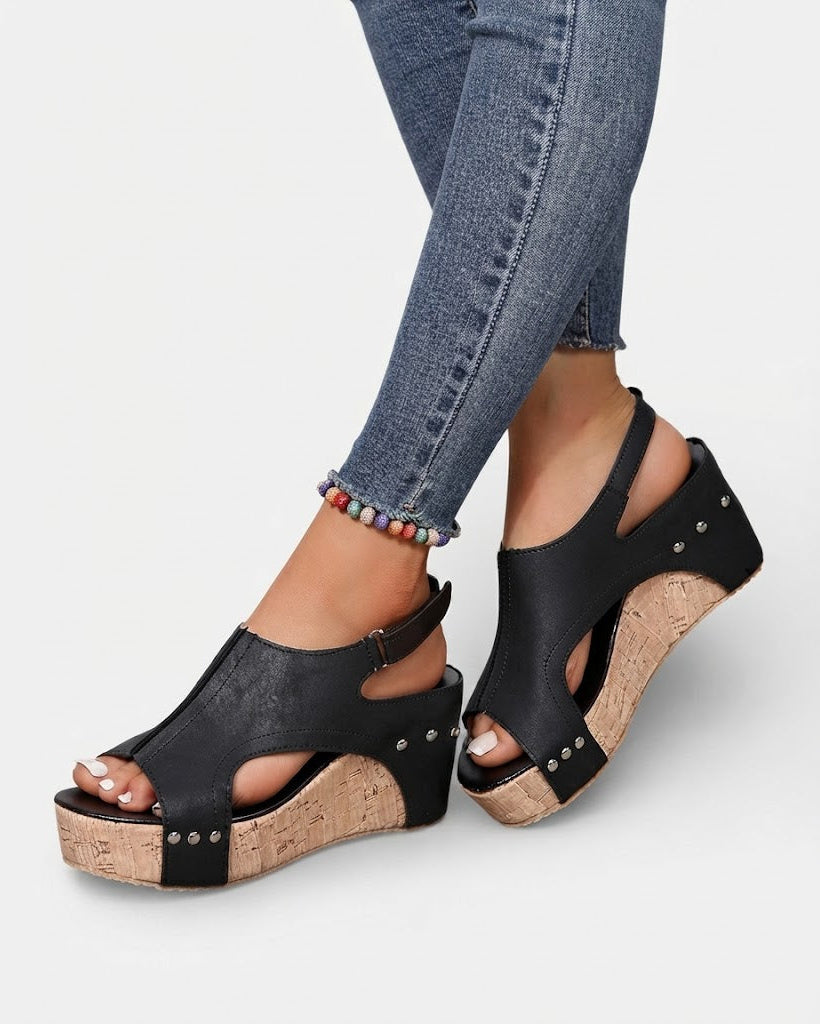 Agnese | Sandali Donna con Zeppa Plateau