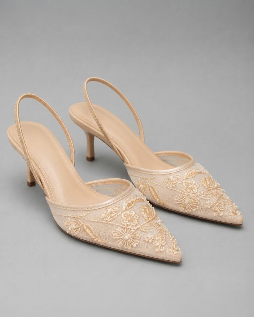 Leona | Décolleté Donna Slingback con Ricami
