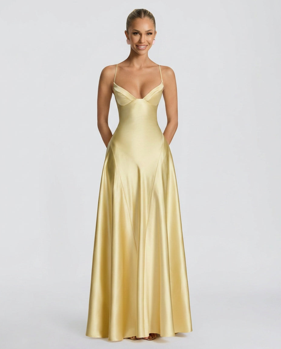 Yellow Maxi Dress - Lana Fiorelli