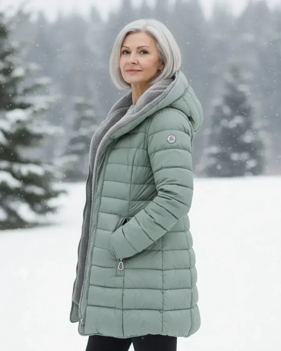 Burgundy long padded jacket - Lana Fiorelli