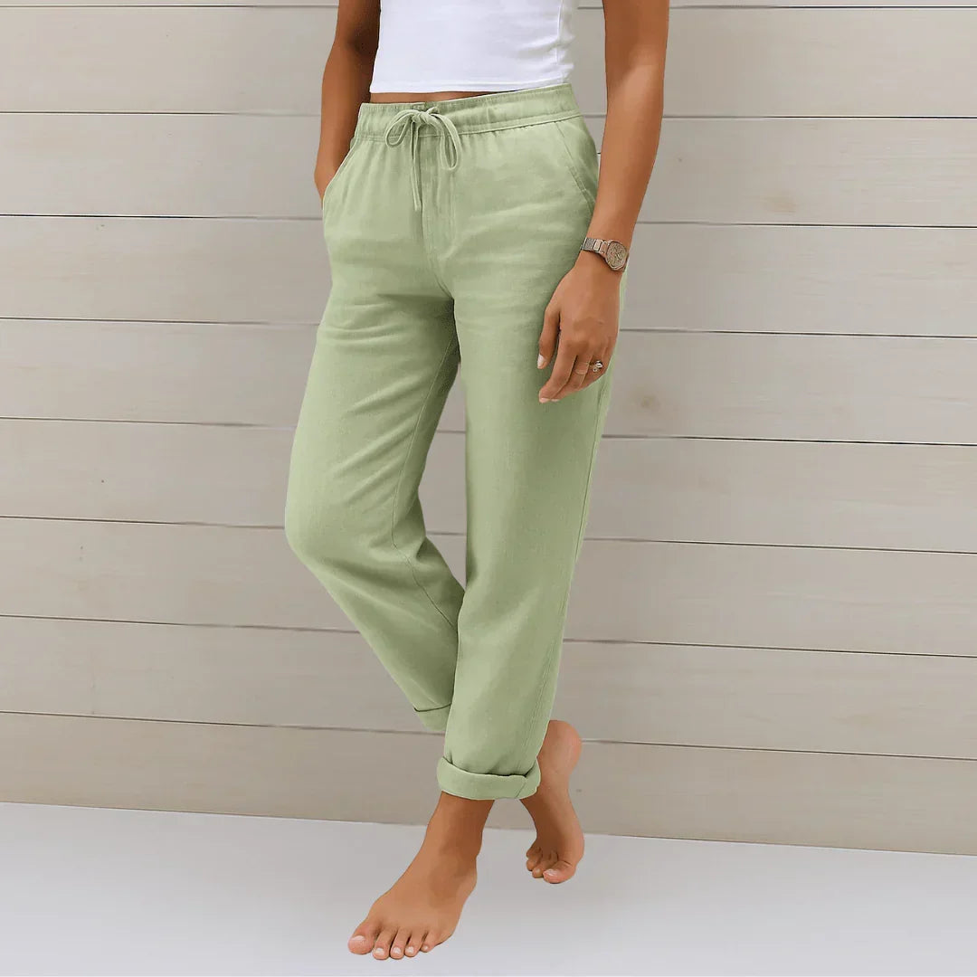 Green drawstring trousers - Lana Fiorelli