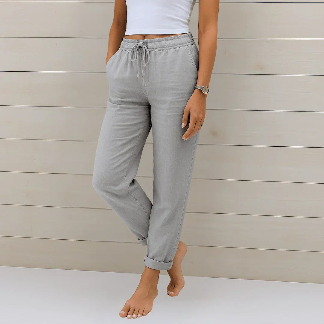 Light Grey drawstring trousers - Lana Fiorelli
