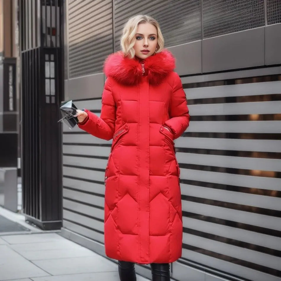 Red puffer coat - Lana Fiorelli