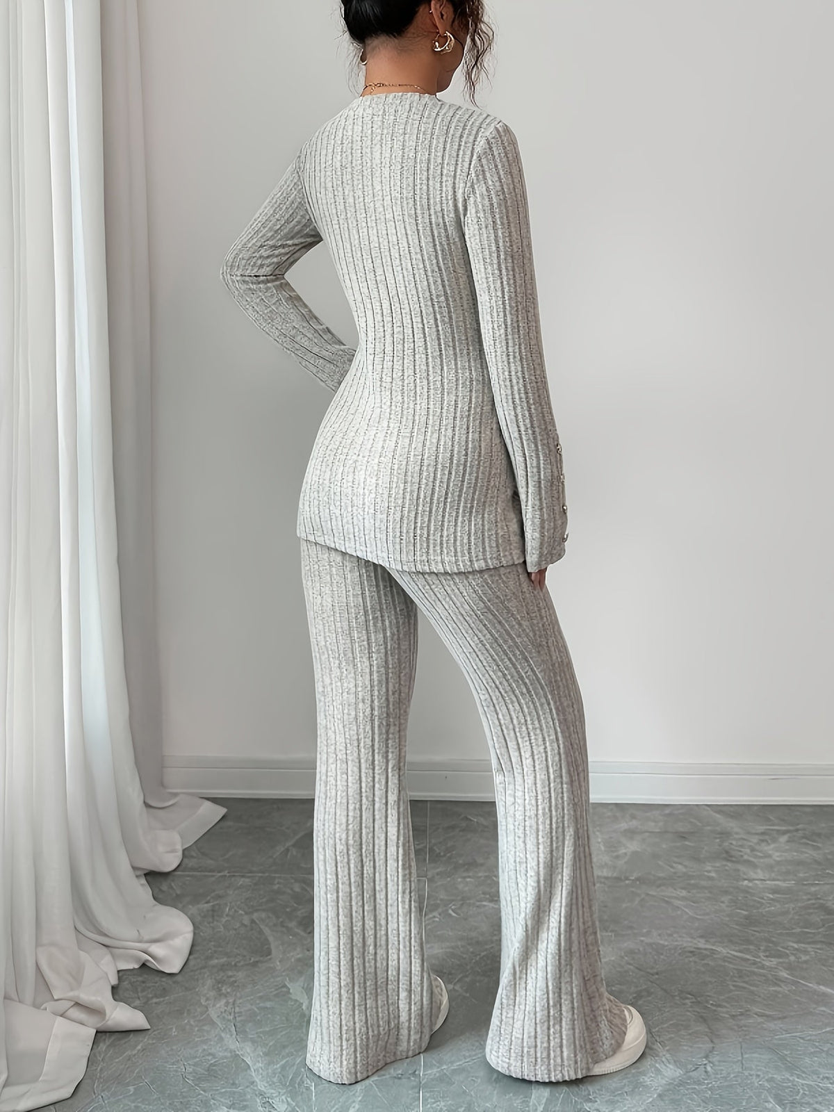 Women's knit top and trousers set - Lana Fiorelli