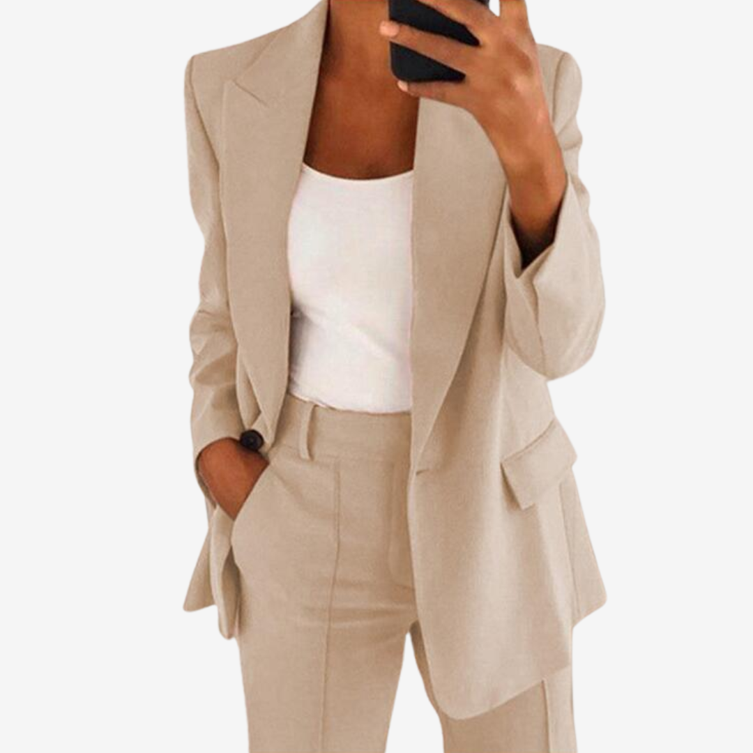 Beige blazer and trousers suit - Lana Fiorelli