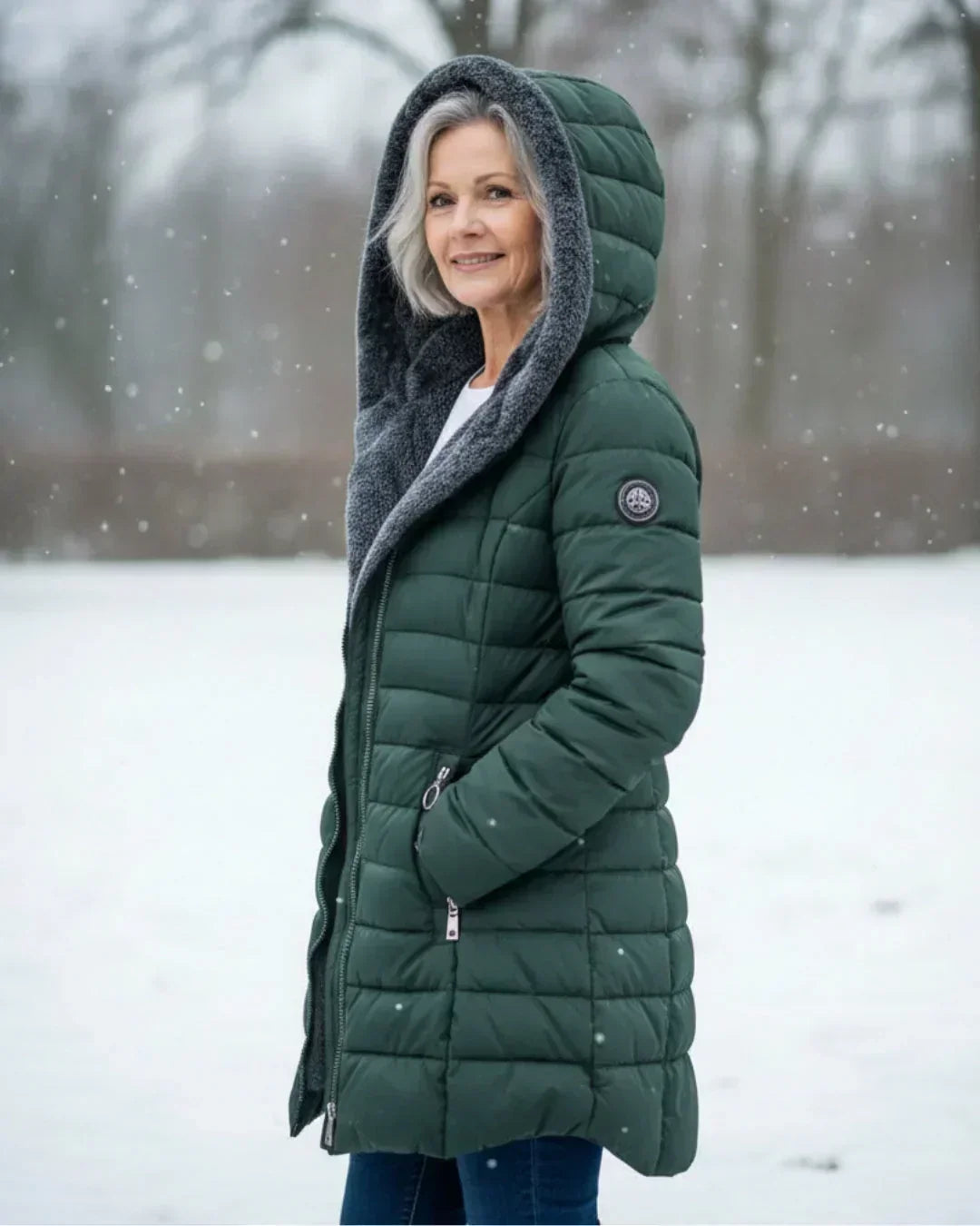 Burgundy long padded jacket - Lana Fiorelli