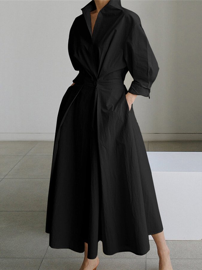 Black long wedding guest dress - Lana Fiorelli
