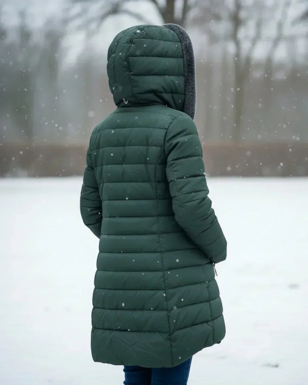 Burgundy long padded jacket - Lana Fiorelli
