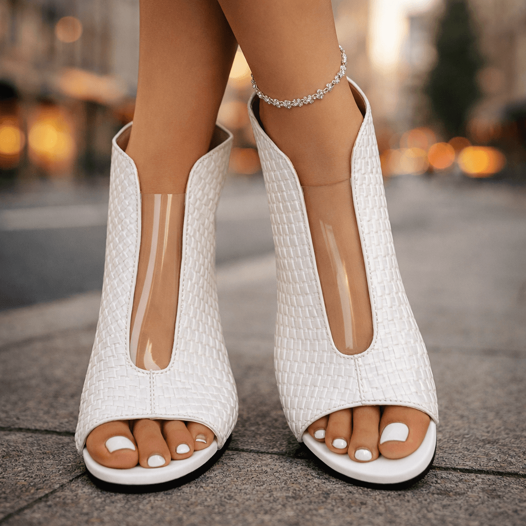 Black woven heel sandals - Lana Fiorelli