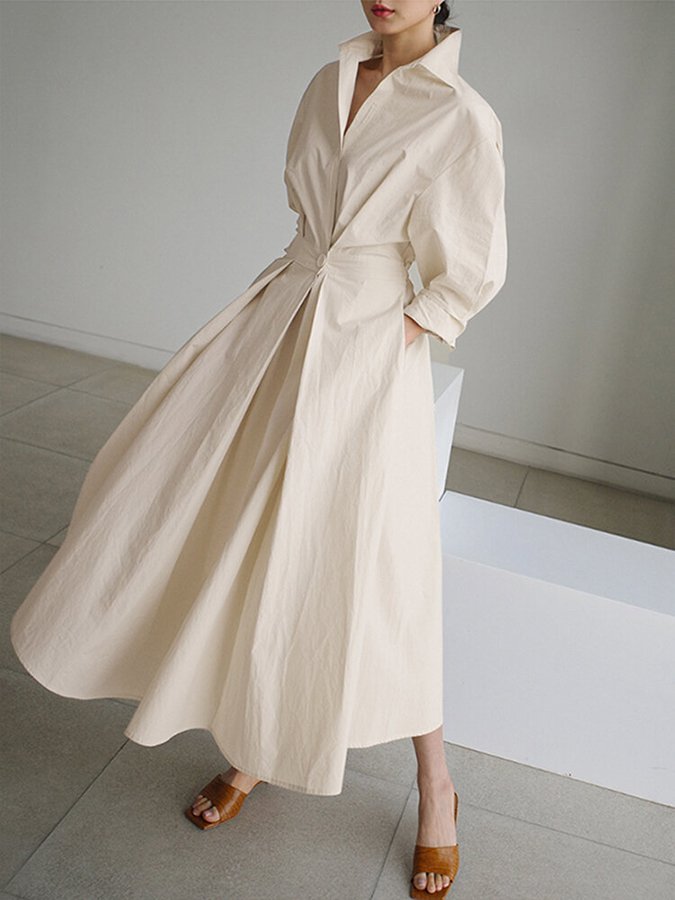 Beige long wedding guest dress - Lana Fiorelli