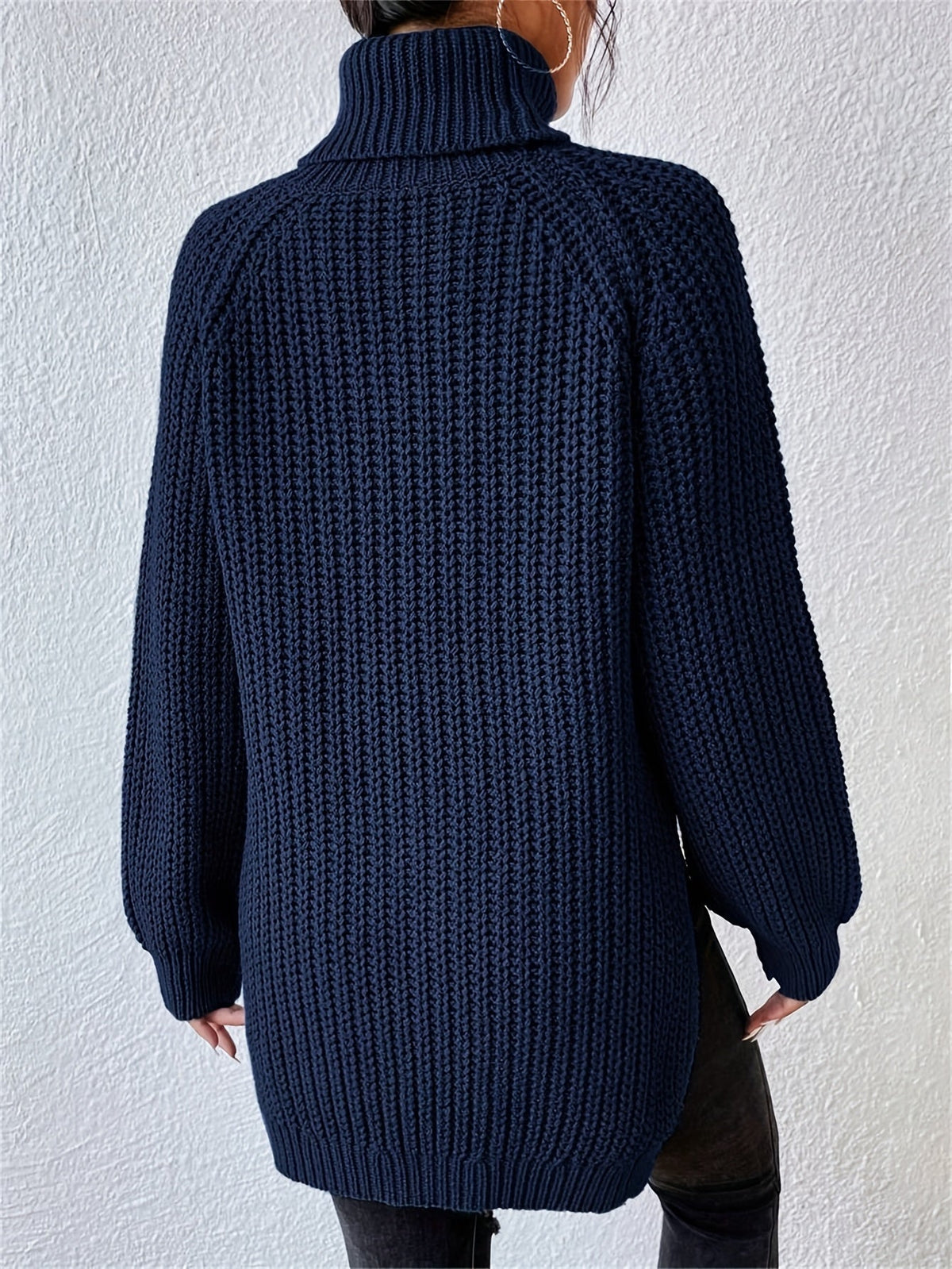 Black mock neck knit top - Lana Fiorelli