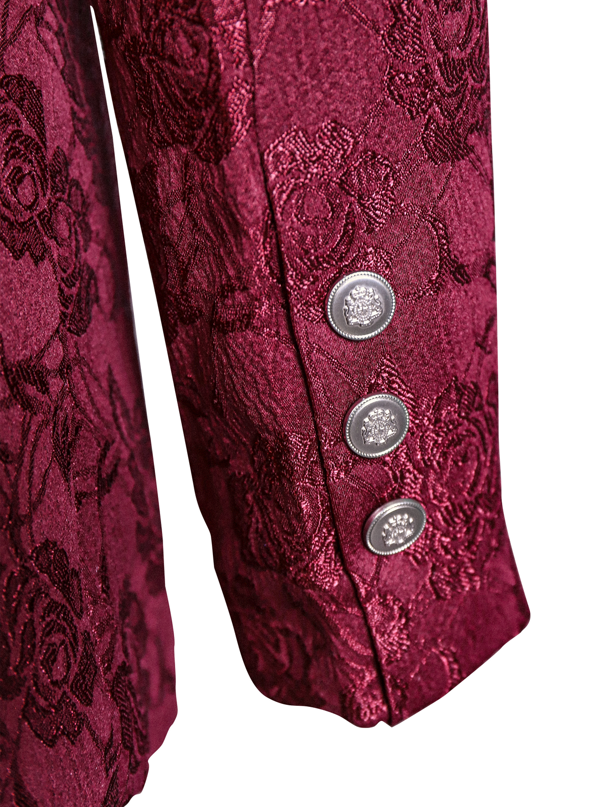 Burgundy floral jacquard blazer - Lana Fiorelli