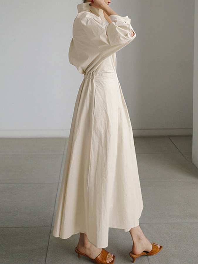 Beige long wedding guest dress - Lana Fiorelli
