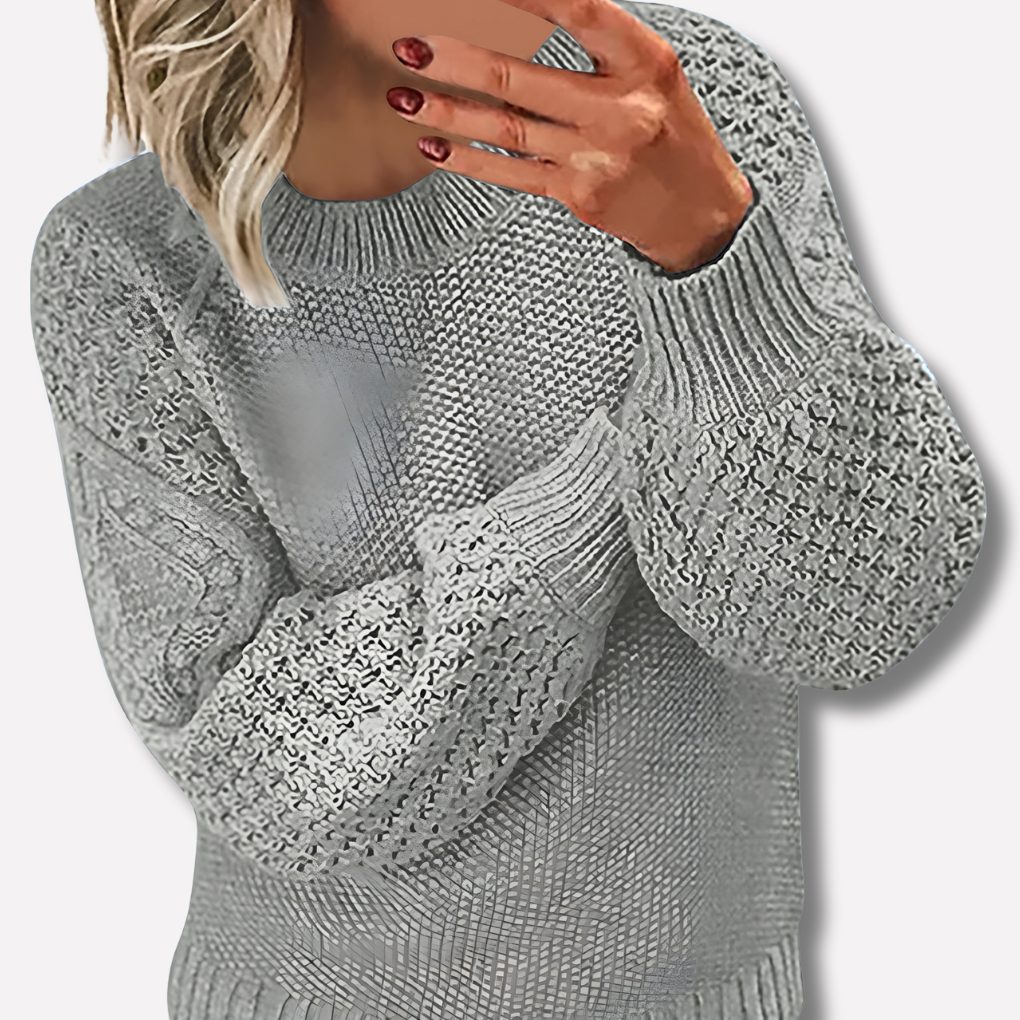 Grey cable knit jumper - Lana Fiorelli