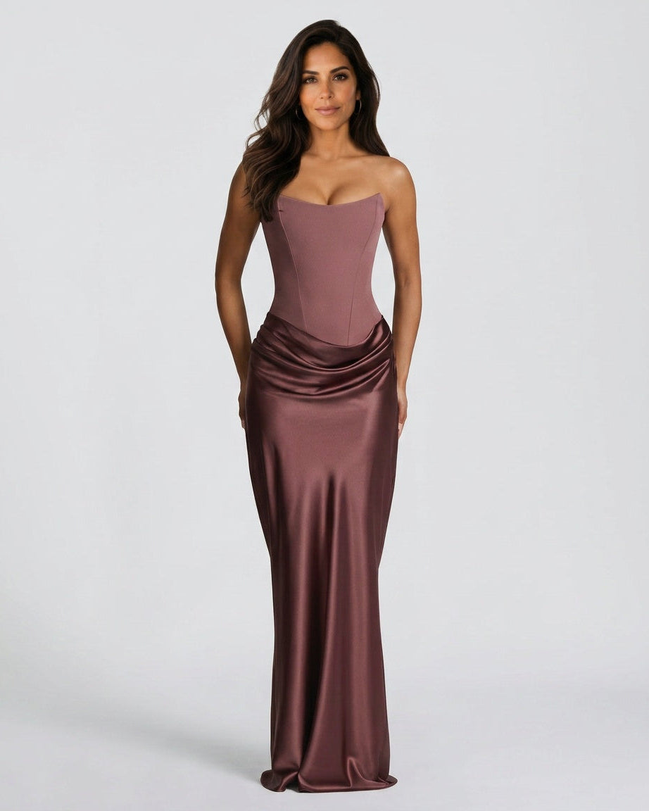 Brown Maxi Dress - Lana Fiorelli