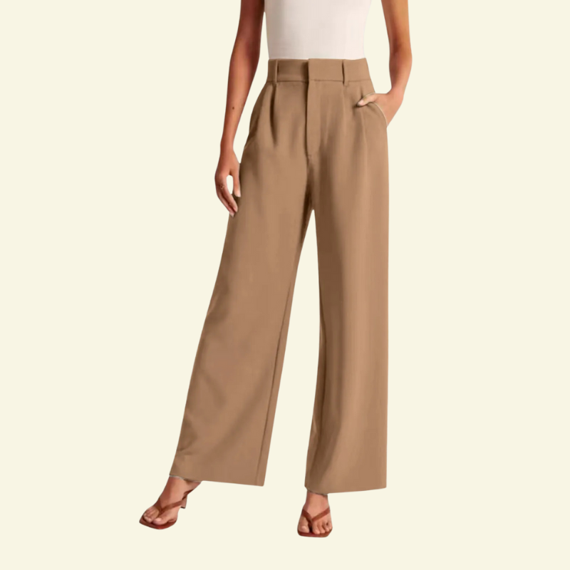 Light Brown palazzo trousers - Lana Fiorelli