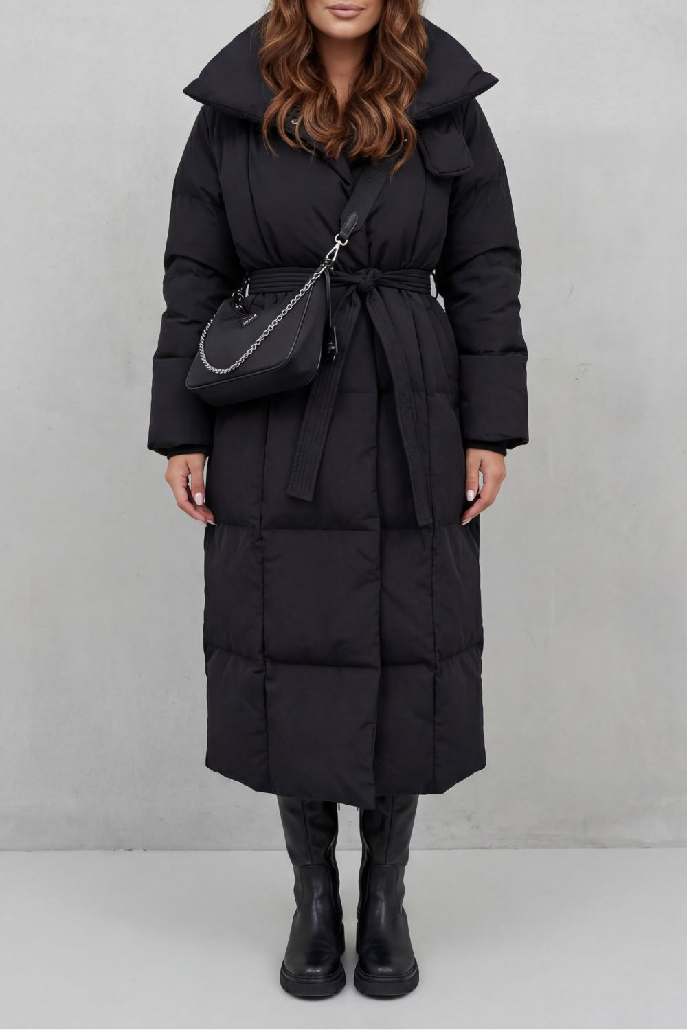 Black long puffer coat - Lana Fiorelli