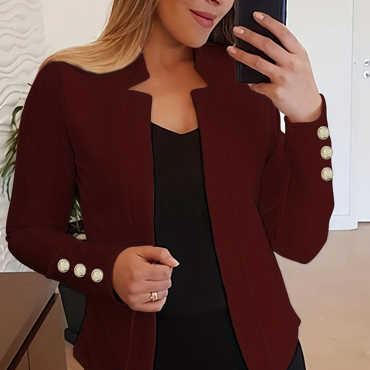 Burgundy blazer - Lana Fiorelli